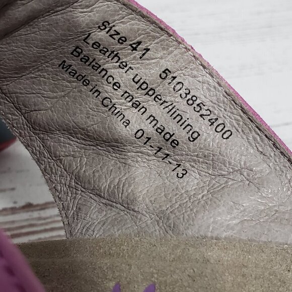 Dansko  Pink Leather Sandals  Women's Size 41 (US size 10.5-11) Hook and Loop - Picture 6 of 7